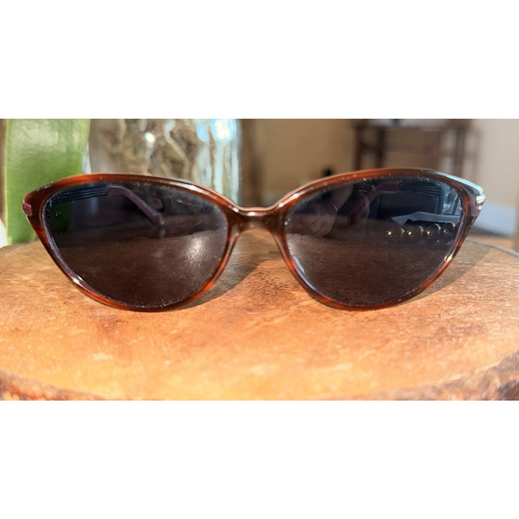 Lulu Guiness Sunglasses Semi Cat-Eye Tortoise Frames Designer Summer Preppy - Picture 2 of 8